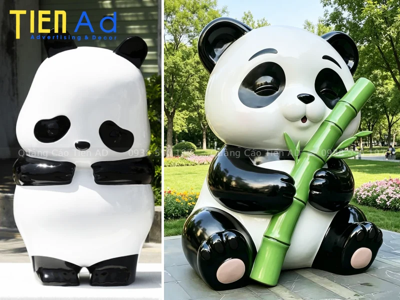 15+ mẫu mô hình gấu trúc bằng composite phổ biến hiện nay