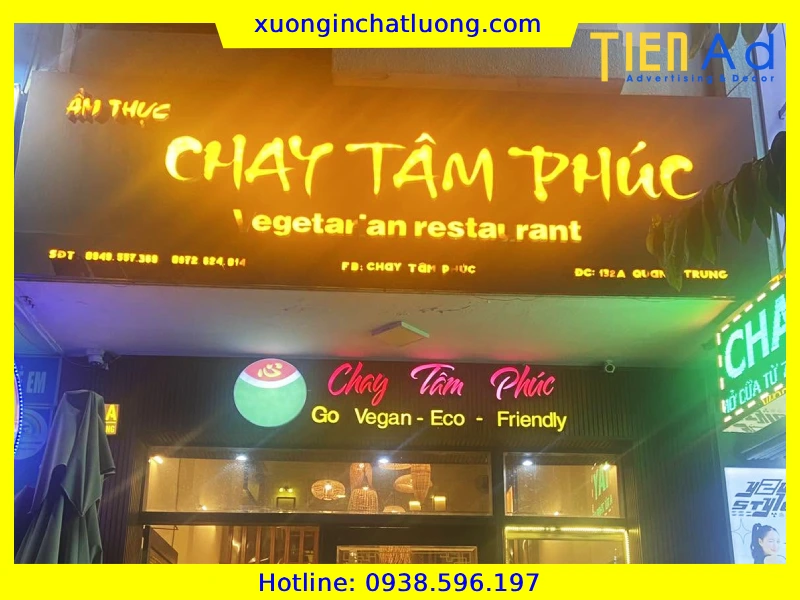 35+ Mẫu Bảng Hiệu Quán Chay Hiện Đại, Sang Trọng Và Thanh Lịch
