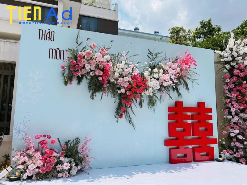 Backdrop chụp hình đám cưới