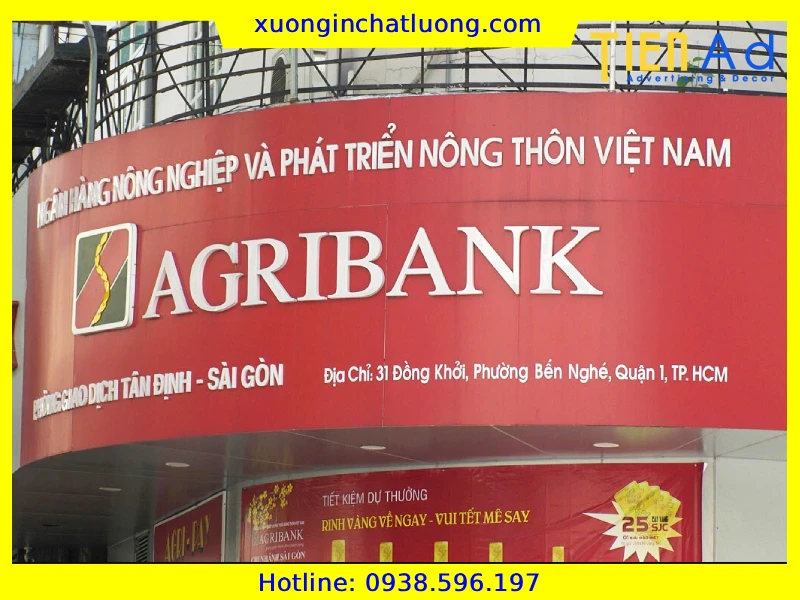 Bảng Hiệu Ngân Hàng Giá Rẻ Trọn Gói Tại TP.HCM