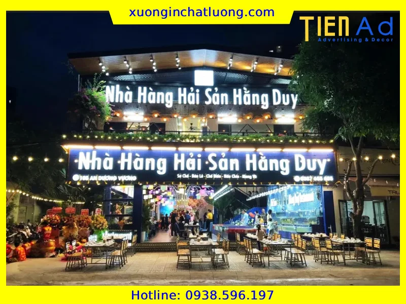 Bảng Hiệu Nhà Hàng Sang Trọng Giá Rẻ Tại TP.HCM