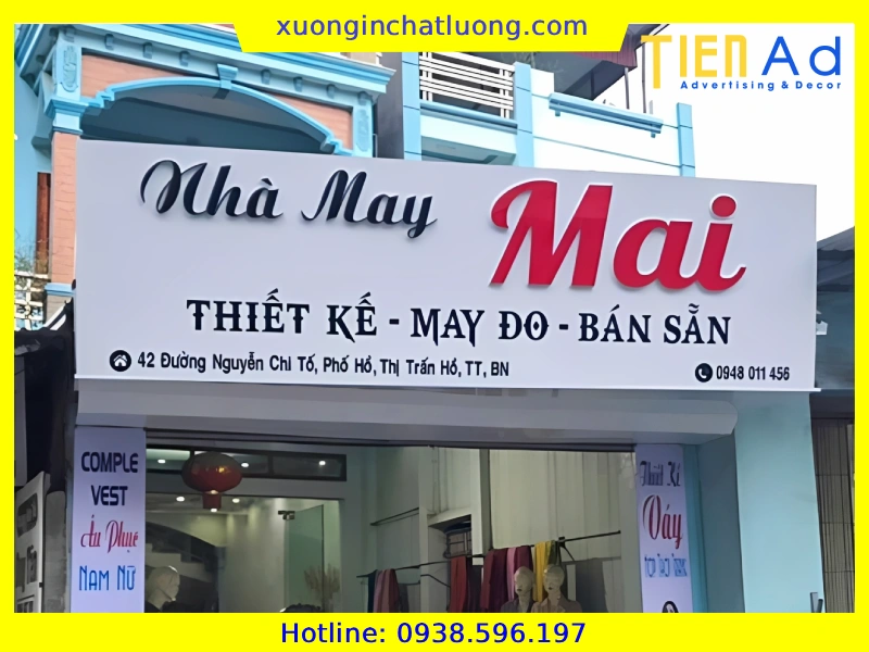 Bảng Hiệu Nhà May Trọn Gói Giá Rẻ Tại TP.HCM