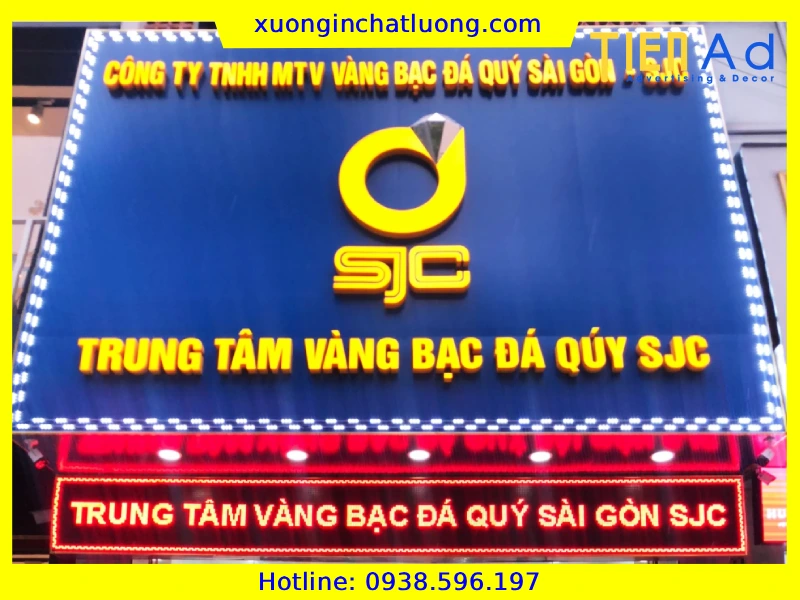 Bảng Hiệu Tiệm Vàng Trọn Gói Giá Rẻ Tại TP.HCM
