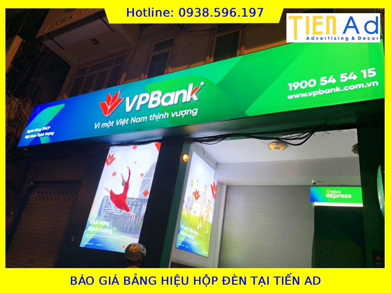 Bảng báo giá bảng hiệu hộp đèn tại TIẾN AD