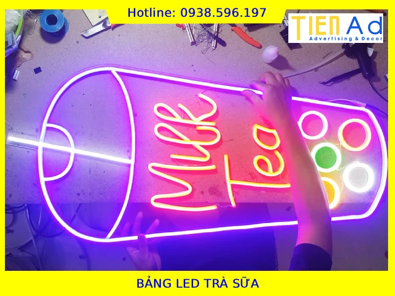 Bảng đèn led trà sữa