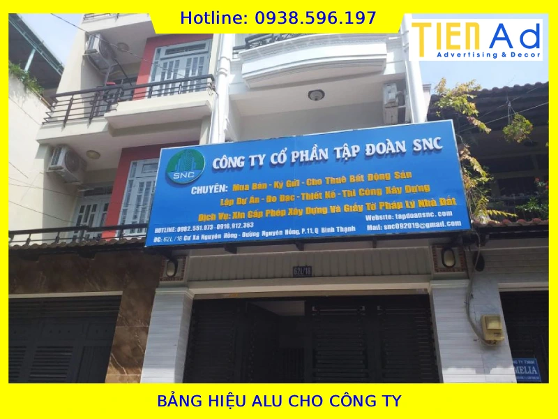 Bảng hiệu alu cho công ty