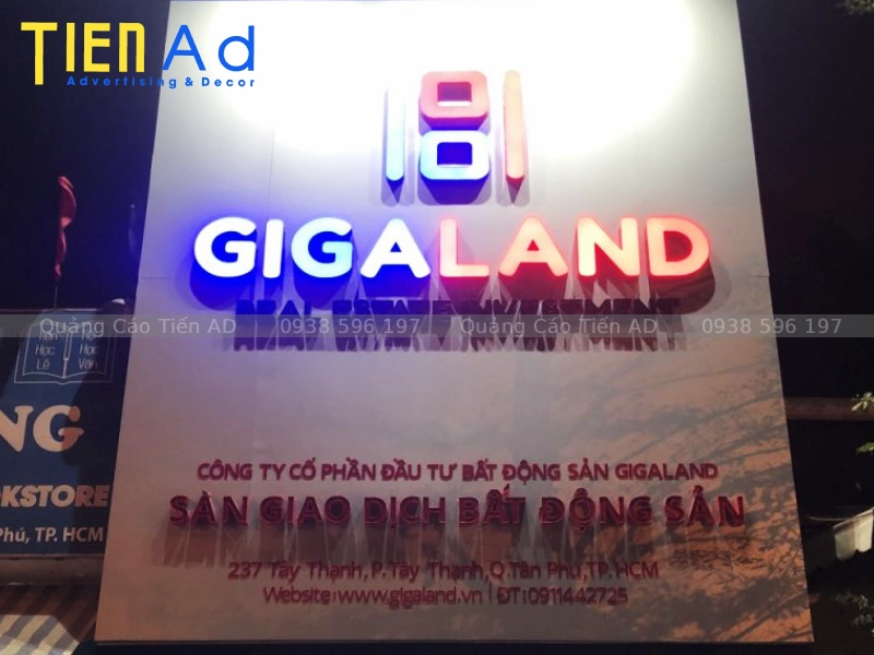 Bảng hiệu alu chữ nổi - 4