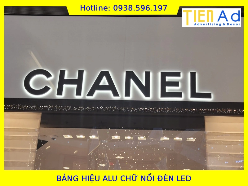 Bảng hiệu alu chữ nổi đèn led