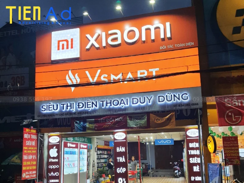 Bảng hiệu alu chữ nổi mica Xiaomi