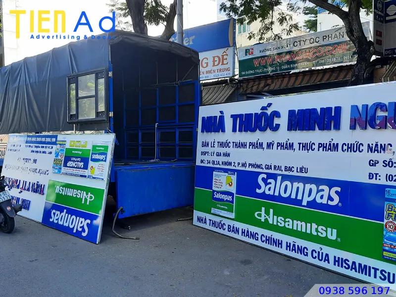 Bảng hiệu alu chữ nổi mica tài trợ