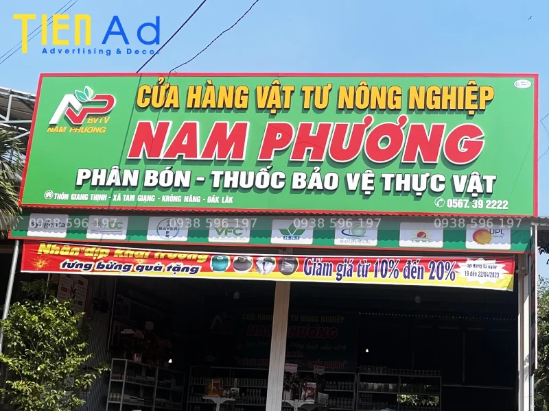 Bảng hiệu alu kết hợp chữ nổi mica