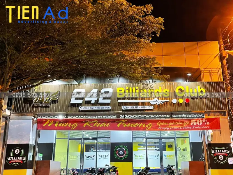 Bảng hiệu bida 242