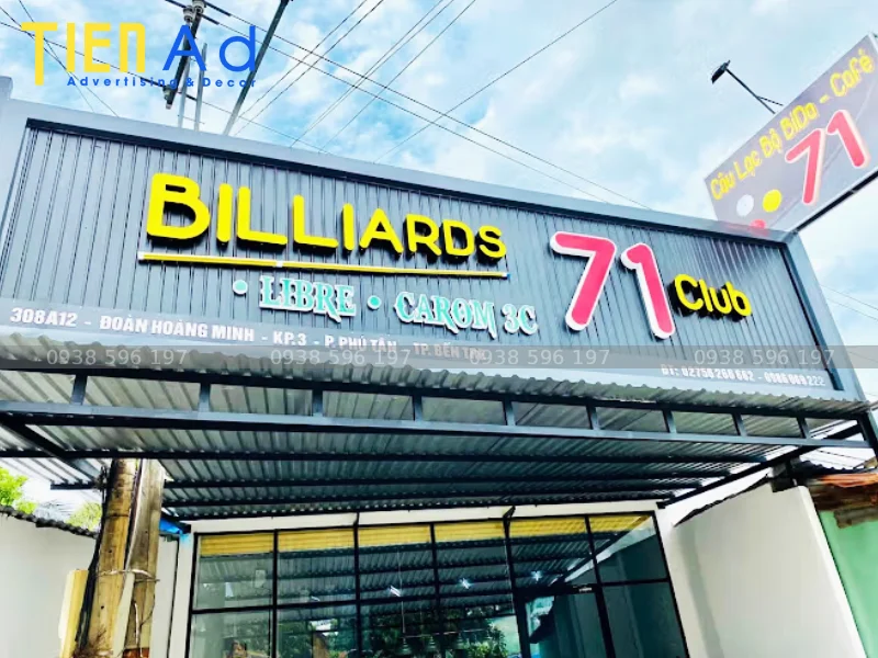 Bảng hiệu bida 71