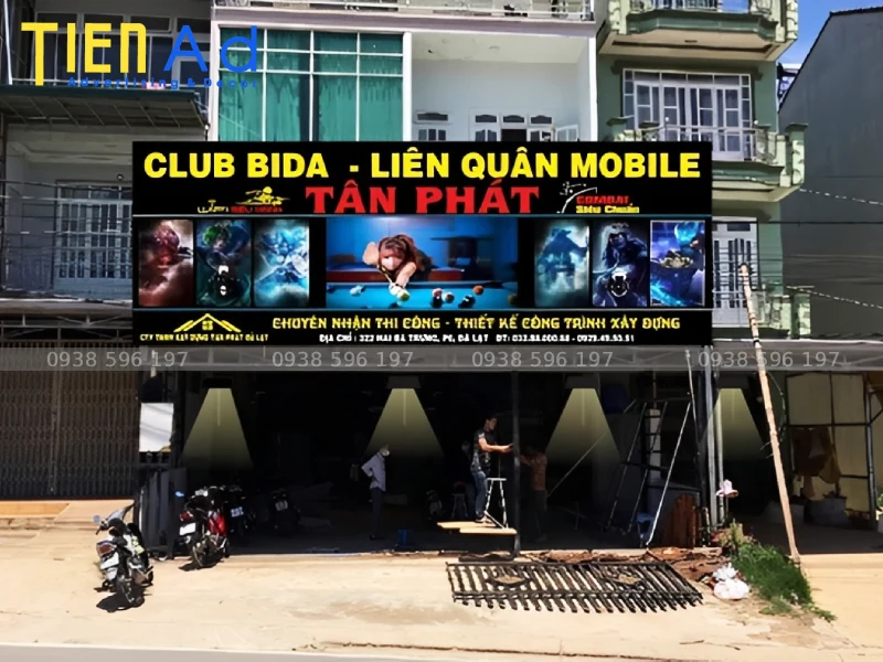 Bảng hiệu bida in bạt hiflex