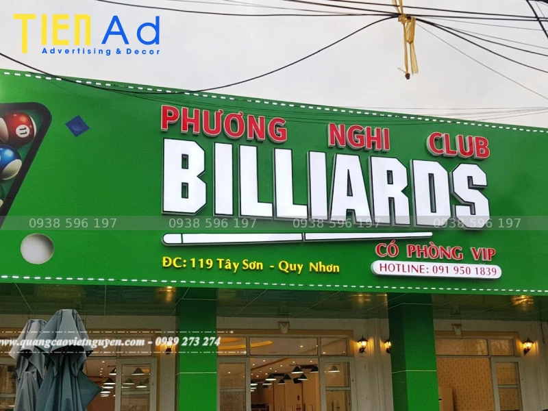 Bảng hiệu bida mica