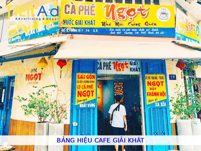 Bảng hiệu cà phê giải khát