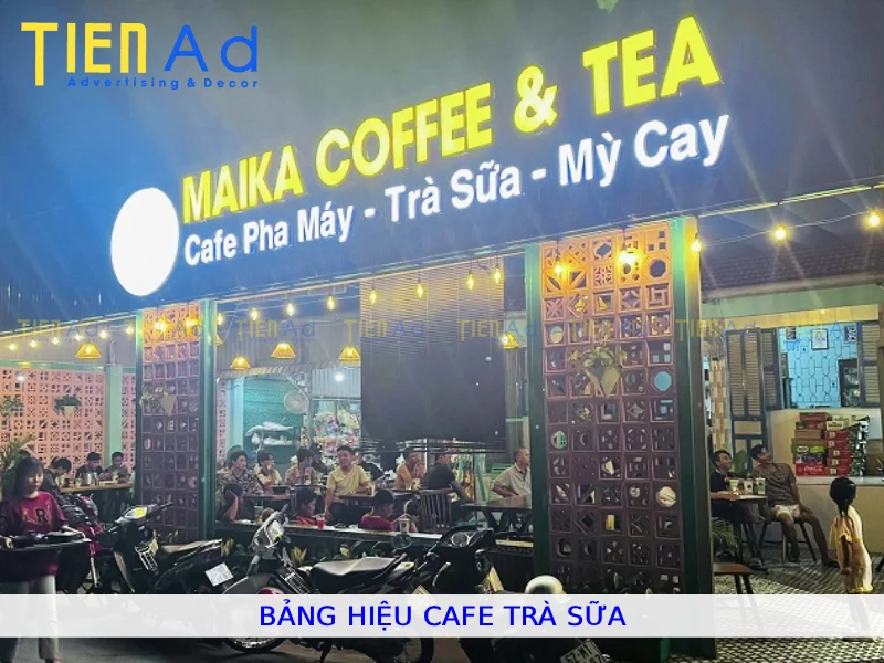 Bảng hiệu cafe trà sữa