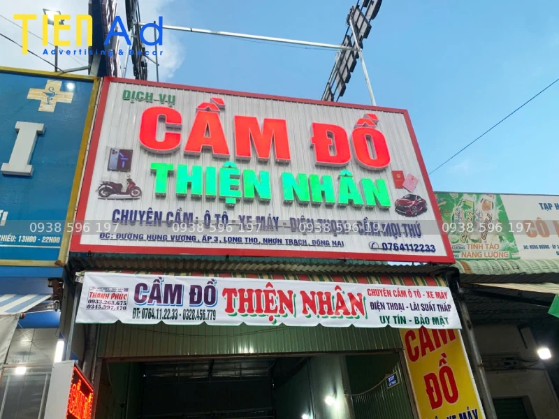 Bảng hiệu cầm đồ Thiện Nhân