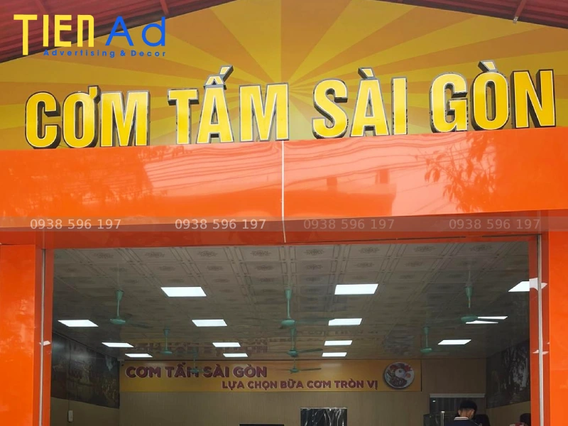 Bảng hiệu cơm tấm đẹp nhất 2026 Phong cách nào đang lên ngôi