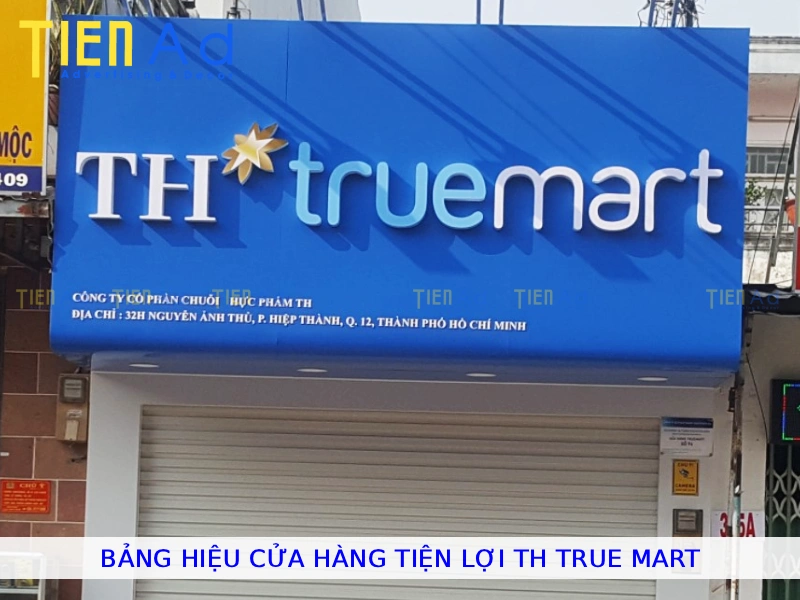 Bảng hiệu cửa hàng tiện lợi TH True Mart