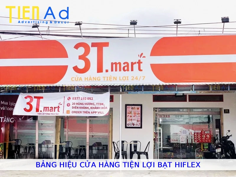 Bảng hiệu cửa hàng tiện lợi bạt hiflex