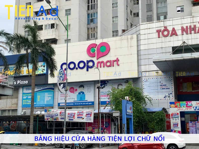 Bảng hiệu cửa hàng tiện lợi chữ nổi
