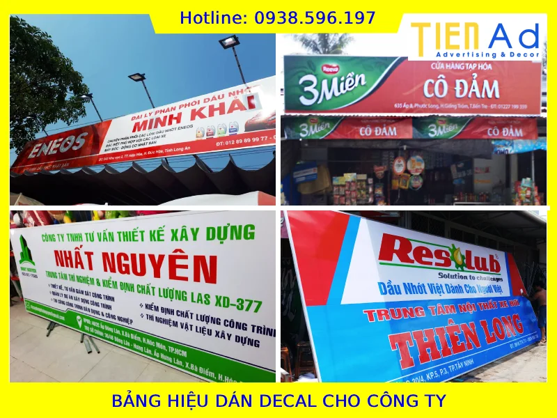 Bảng hiệu dán decal cho công ty
