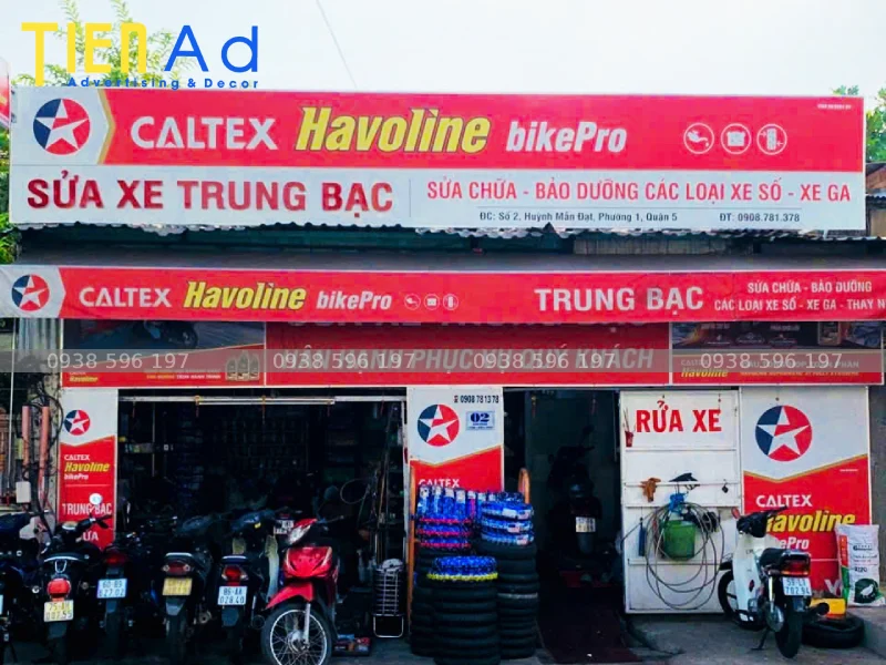 Bảng hiệu dầu nhớt Caltex