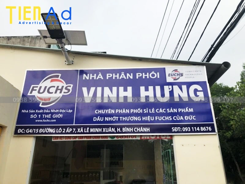 Bảng hiệu dầu nhớt Fuchs
