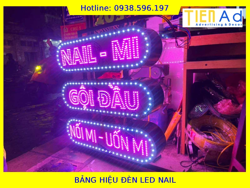 Bảng hiệu đèn led nail