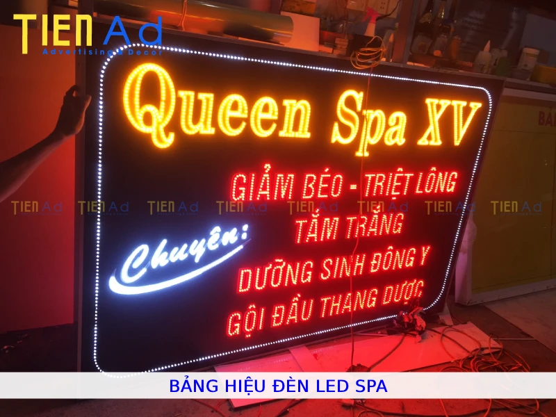 Bảng hiệu đèn led spa
