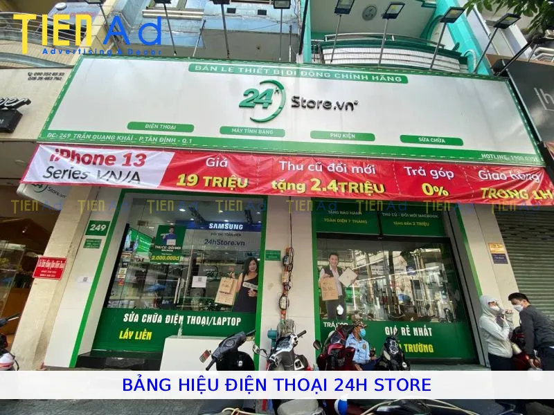 Bảng hiệu điện thoại 24hStore