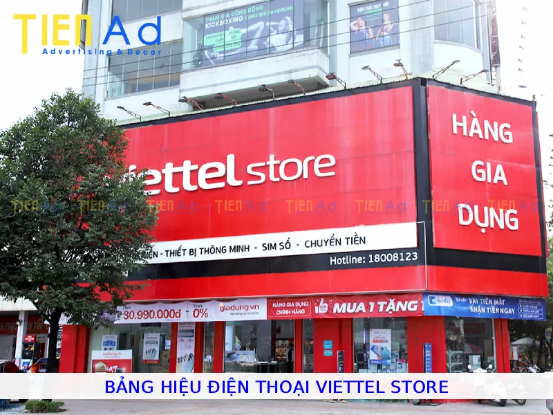 Bảng hiệu điện thoại Viettel Store