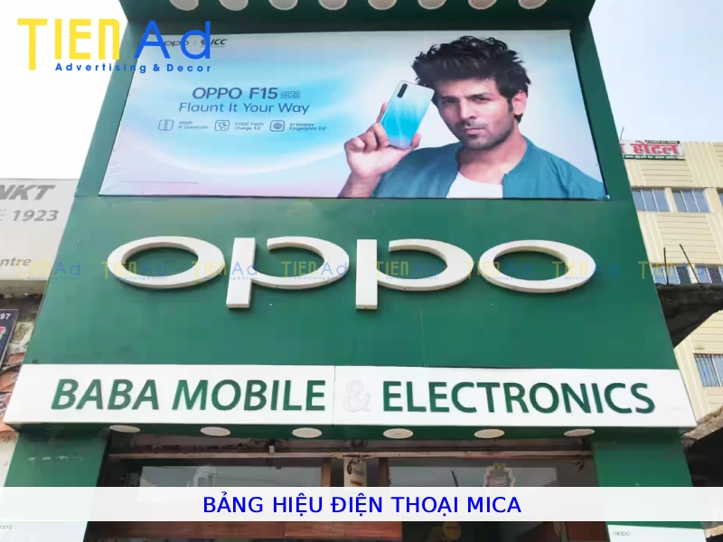 Bảng hiệu điện thoại mica
