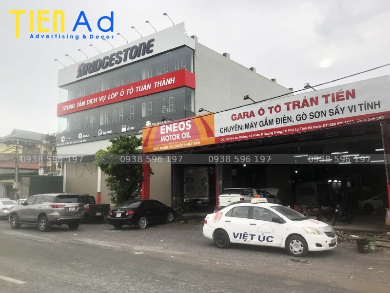 Bảng hiệu gara ô tô Trần Tiến