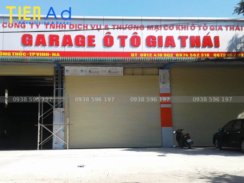 Bảng hiệu garage ô tô Gia Thái