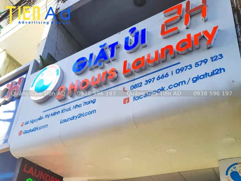 Bảng hiệu giặt sấy