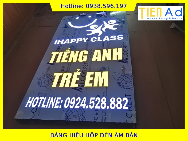 Bảng hiệu hộp đèn âm bản