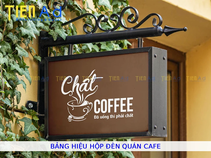 Bảng hiệu hộp đèn quán cafe