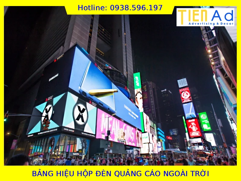 Bảng hiệu hộp đèn quảng cáo ngoài trời