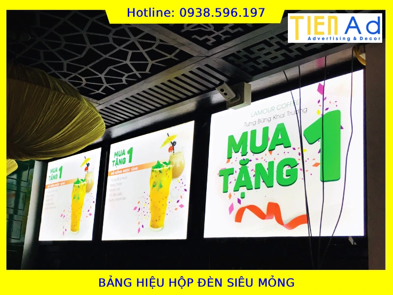 Bảng hiệu hộp đèn siêu mỏng
