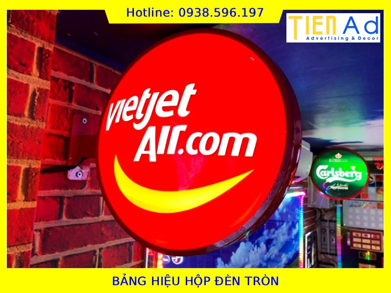 Bảng hiệu hộp đèn tròn