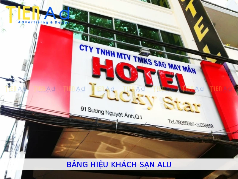 Bảng hiệu khách sạn alu