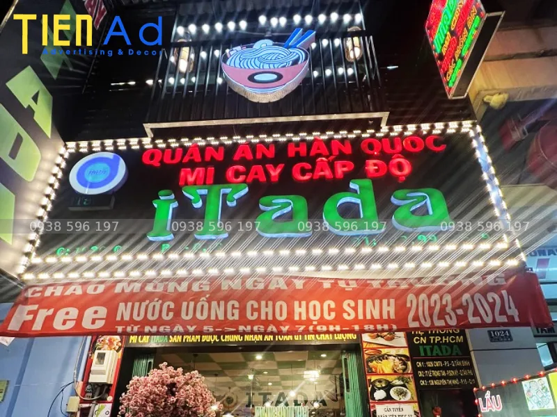 Bảng hiệu mì cay đèn LED