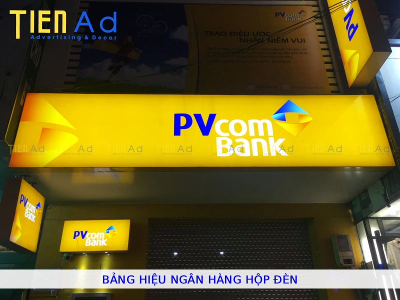 Bảng hiệu ngân hàng hộp đèn