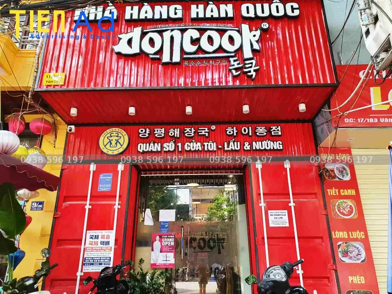 Bảng hiệu nhà hàng Hàn Quốc