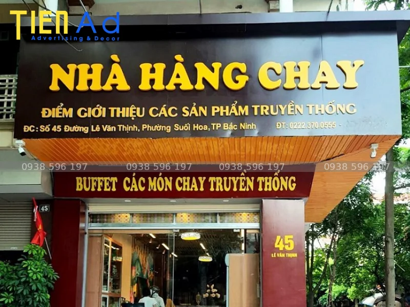 Bảng hiệu nhà hàng chay