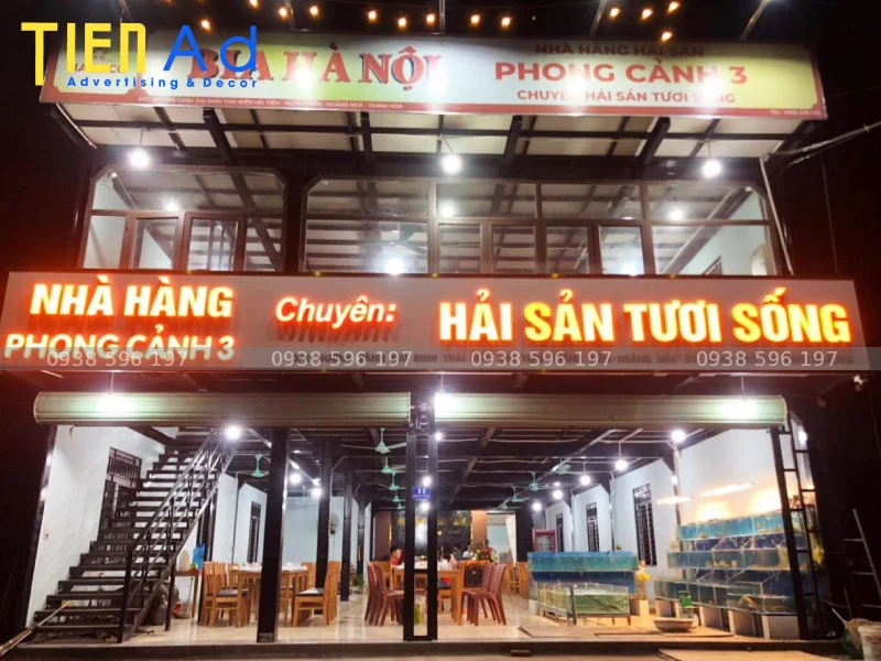 Bảng hiệu nhà hàng hải sản
