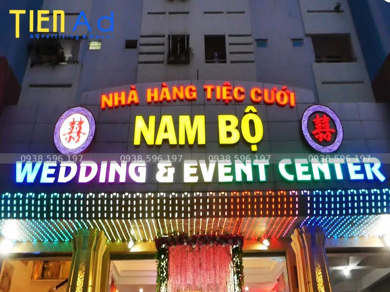 Bảng hiệu nhà hàng tiệc cưới Nam Bộ