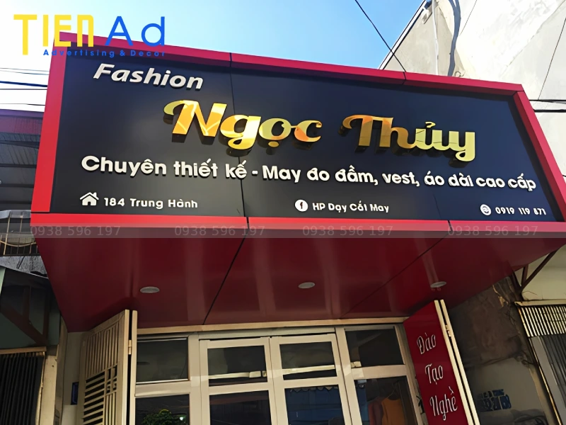 Bảng hiệu nhà may Ngọc Thủy
